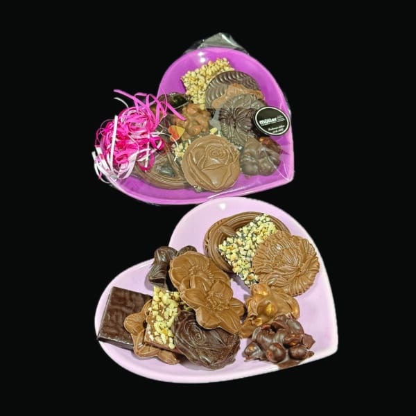 Hartvormig schaaltje met chocolade groot