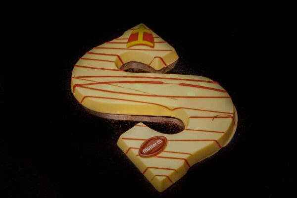 Chocoladeletter wit (massief)